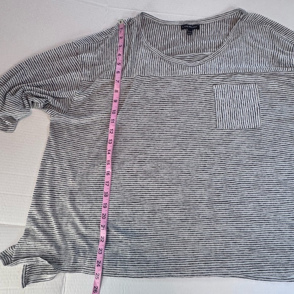 Lane Bryant Striped Pocket Tee Size 26/28 Black White Short Sleeve Top - Picture 7 of 10
